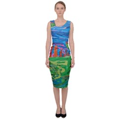 Our Town My Town Sleeveless Pencil Dress by arwwearableart