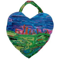 Our Town My Town Giant Heart Shaped Tote by arwwearableart