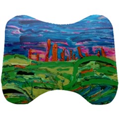 Our Town My Town Head Support Cushion by arwwearableart