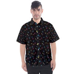 Background Abstract Texture Men s Short Sleeve Shirt