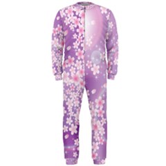 Japanese Sakura Background Onepiece Jumpsuit (men)  by Wegoenart