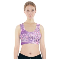 Japanese Sakura Background Sports Bra With Pocket by Wegoenart