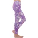 Japanese Sakura Background Kids  Lightweight Velour Leggings View3