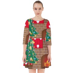 Christmas Room Living Room Smock Dress by Wegoenart