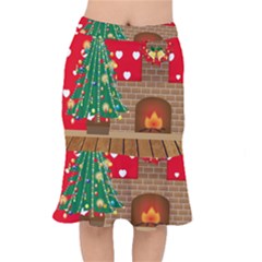 Christmas Room Living Room Mermaid Skirt by Wegoenart