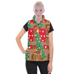 Christmas Room Living Room Women s Button Up Vest by Wegoenart