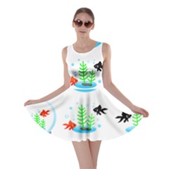 Fishbowl Fish Goldfish Water Skater Dress by Wegoenart