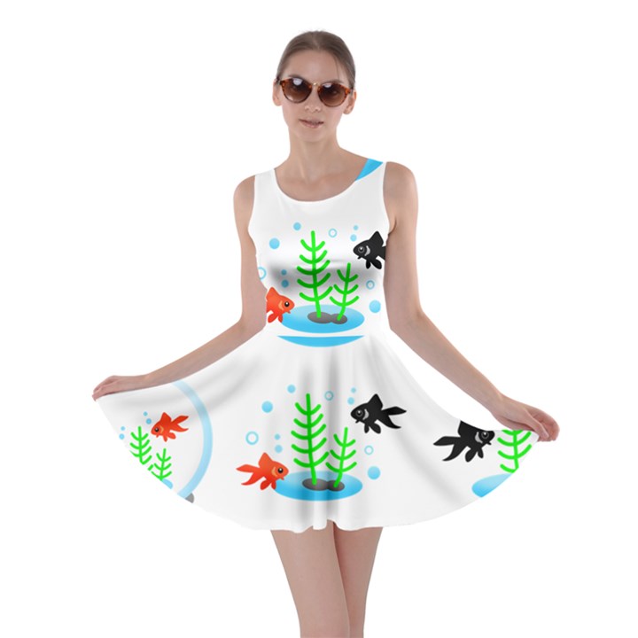 Fishbowl Fish Goldfish Water Skater Dress