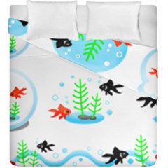 Fishbowl Fish Goldfish Water Duvet Cover Double Side (king Size) by Wegoenart