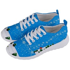 Elf On A Shelf In Sled Snowflakes Men s Lightweight Sports Shoes