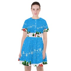 Elf On A Shelf In Sled Snowflakes Sailor Dress by Wegoenart