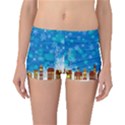 Winter Village Snow Brick Buildings Boyleg Bikini Bottoms View1