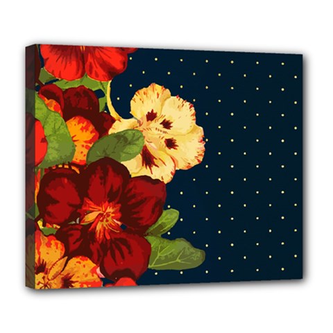 Flowers Vintage Floral Deluxe Canvas 24  X 20  (stretched)