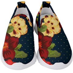 Flowers Vintage Floral Kids  Slip On Sneakers