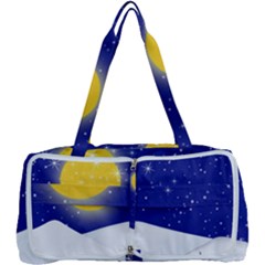 Night Christmas Background Moon Snow Multi Function Bag by Wegoenart