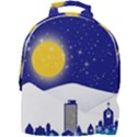 Night Christmas Background Moon Snow Mini Full Print Backpack View1