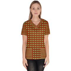 Lumberjack Plaid Buffalo Plaid Women s V-neck Scrub Top by Wegoenart