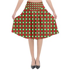 Lumberjack Plaid Buffalo Plaid Flared Midi Skirt by Wegoenart