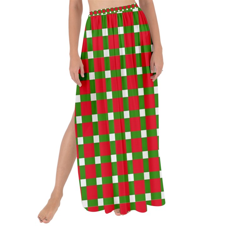 Lumberjack Plaid Buffalo Plaid Maxi Chiffon Tie-Up Sarong