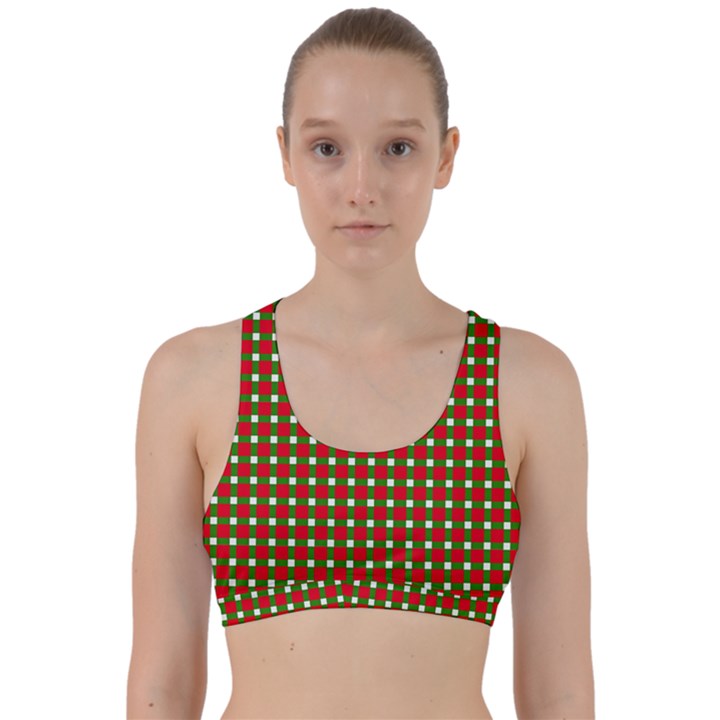 Lumberjack Plaid Buffalo Plaid Back Weave Sports Bra