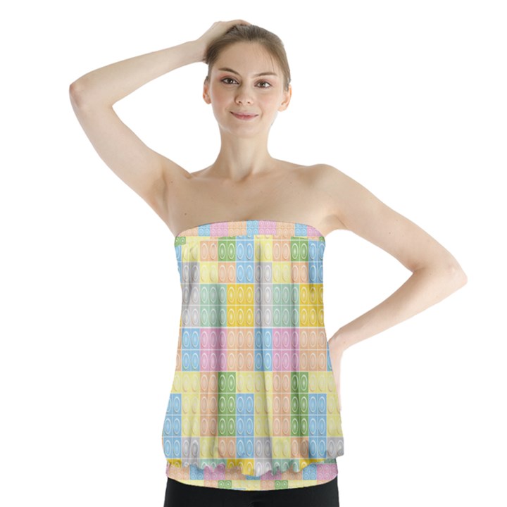 Lego Background Strapless Top