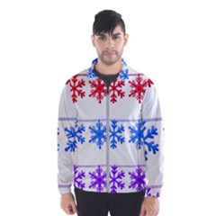 Christmas Snowflake Windbreaker (men) by Wegoenart