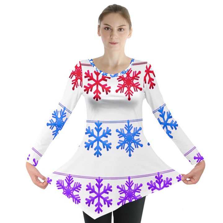 Christmas Snowflake Long Sleeve Tunic 