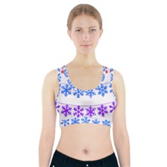 Christmas Snowflake Sports Bra With Pocket by Wegoenart