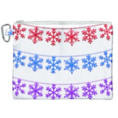 Christmas Snowflake Canvas Cosmetic Bag (xxl) by Wegoenart