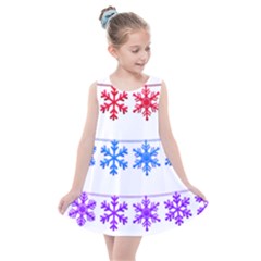 Christmas Snowflake Kids  Summer Dress by Wegoenart