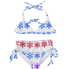 Christmas Snowflake Kids  Classic Bikini Set by Wegoenart