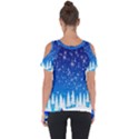 Snowflakes Snowy Landscape Reindeer Cut Out Side Drop Tee View2