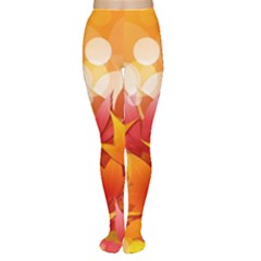 Autumn Background Maple Leaves Bokeh Tights by Wegoenart