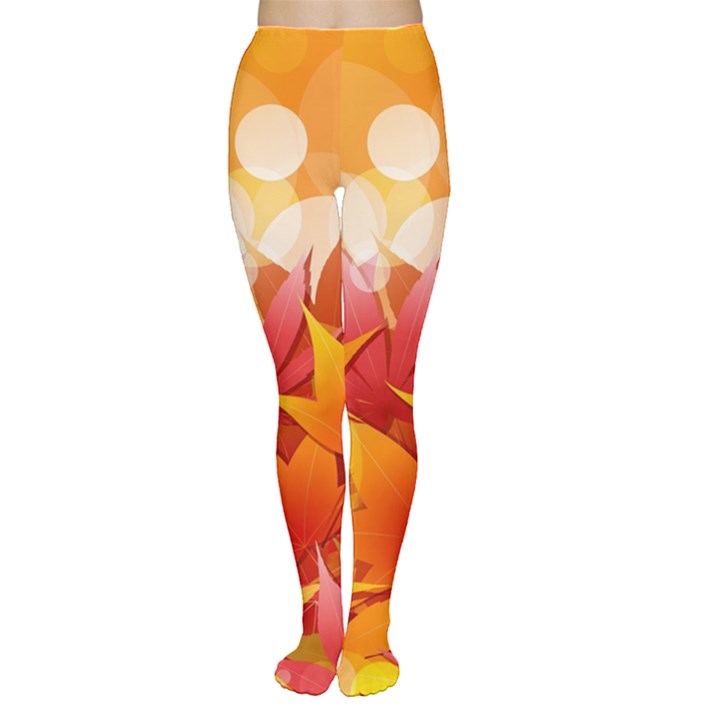 Autumn Background Maple Leaves Bokeh Tights