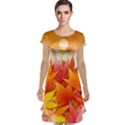 Autumn Background Maple Leaves Bokeh Cap Sleeve Nightdress View1