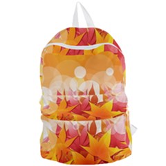 Autumn Background Maple Leaves Bokeh Foldable Lightweight Backpack by Wegoenart