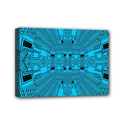 Technology Board Trace Digital Mini Canvas 7  X 5  (stretched) by Wegoenart