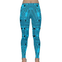 Technology Board Trace Digital Lightweight Velour Classic Yoga Leggings by Wegoenart