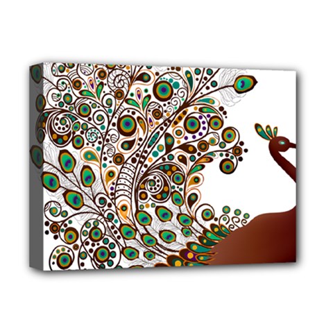 Peacock Graceful Bird Animal Deluxe Canvas 16  X 12  (stretched)  by Wegoenart