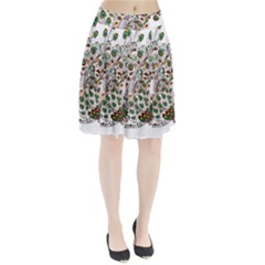 Peacock Graceful Bird Animal Pleated Skirt by Wegoenart