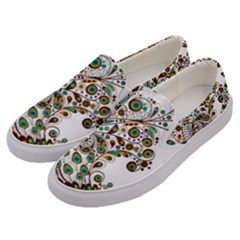 Peacock Graceful Bird Animal Men s Canvas Slip Ons by Wegoenart