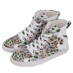 Peacock Graceful Bird Animal Men s Hi-top Skate Sneakers by Wegoenart