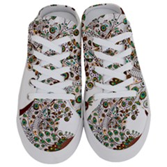 Peacock Graceful Bird Animal Half Slippers by Wegoenart