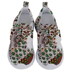 Peacock Graceful Bird Animal Velcro Strap Shoes by Wegoenart