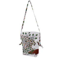 Peacock Graceful Bird Animal Folding Shoulder Bag by Wegoenart