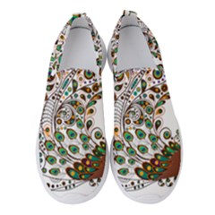 Peacock Graceful Bird Animal Women s Slip On Sneakers by Wegoenart