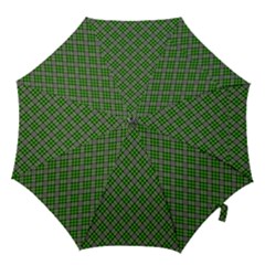 Lumberjack Plaid Buffalo Plaid Green White Hook Handle Umbrellas (medium) by Wegoenart