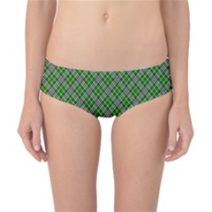 Lumberjack Plaid Buffalo Plaid Green White Classic Bikini Bottoms by Wegoenart