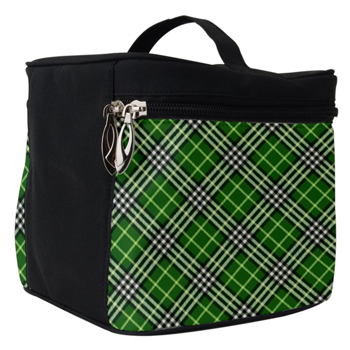 Lumberjack Plaid Buffalo Plaid Green White Make Up Travel Bag (Small)