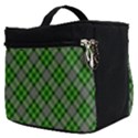 Lumberjack Plaid Buffalo Plaid Green White Make Up Travel Bag (Small) View2